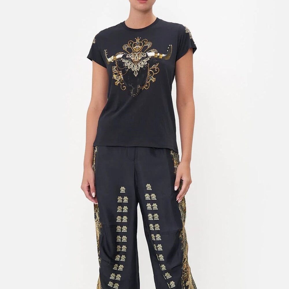 Slim Fit Round Neck T-shirt in "Its All Over Torero" - Picture 3 of 6